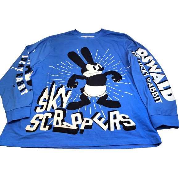 Disney Parks 100th Anniversary Oswald Lucky Rabbit Long Sleeve Shirt Men's XXL - Picture 1 of 10